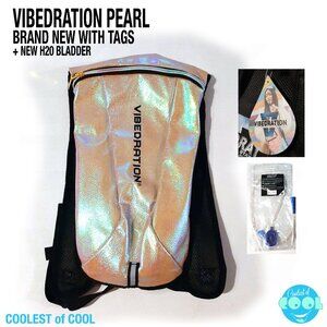 Vibedration Hydration Festival gear Backpack 2.0L Pearlescent H2o Bladder NWT